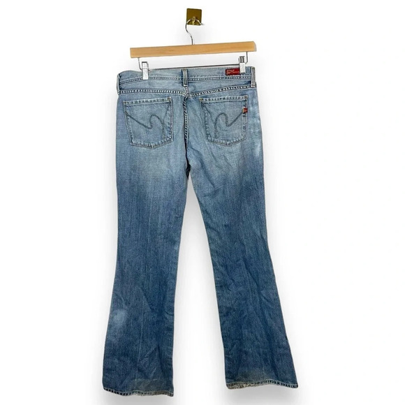 Citizens of Humanity Ingrid 002 Stretch Distressed Low Waist Flair Jeans Size 30 - Picture 11 of 17